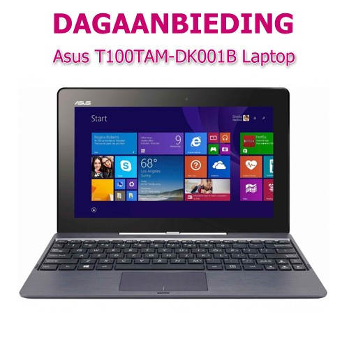 Internetshop.nl - Asus T100TAM-DK001B Laptop