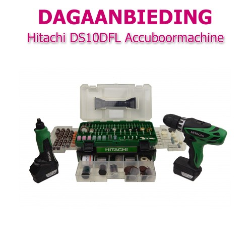 Internetshop.nl - Hitachi DS10DFL actieset Accuboormachine