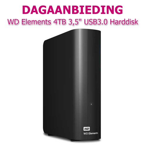 Internetshop.nl - WD Elements 4TB 3,5" USB3.0 Harddisk