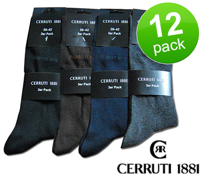 Koopjessite - 12-pack Cerruti 1881 Business Sokken (Twee maten)