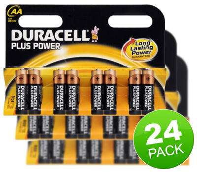 Koopjessite - 24-pack Duracell Plus Power batterijen (AA of AAA)