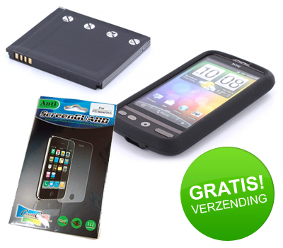 Koopjessite - 3-in-1 accessoire pack voor HTC Desire