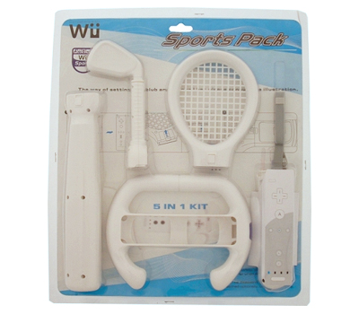 Koopjessite - 5 in 1 Sports Accessoire Pack voor Nintendo Wii