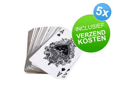 Koopjessite - 5 x Pakje Poker Speelkaarten