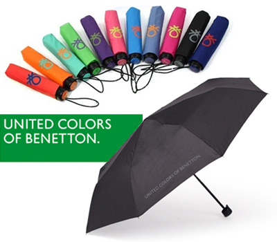 Koopjessite - Benetton Lichtgewicht Paraplu in 5 kleuren