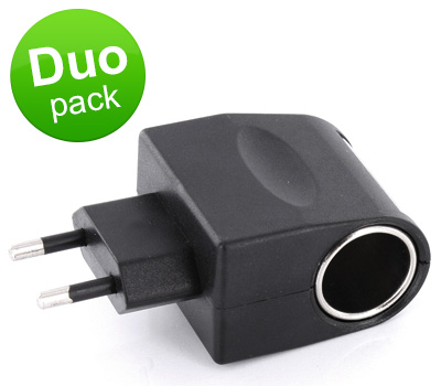 Koopjessite - Duo pack: 220V naar 12V Adapters