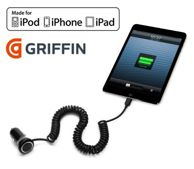 Koopjessite - Griffin Autolader voor iPhone 5 en iPad (Lighting aansluiting)