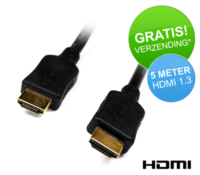 Koopjessite - HDMI-Kabel Gold Plated 5 meter (HDMI 1.3)