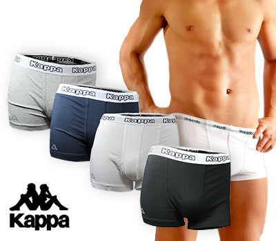 Koopjessite - Kappa Boxershorts 2-pack (Zwart, Wit, Grijs of Blauw)