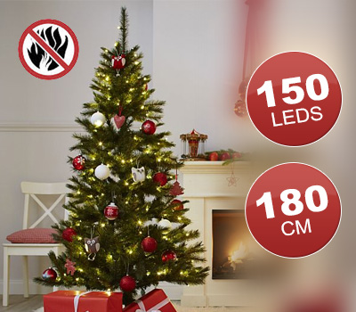 Koopjessite - Kerstboom met LED verlichting en metalen voet