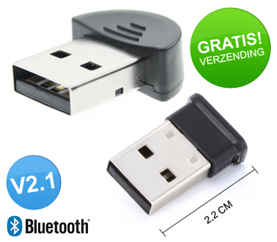 Koopjessite - Mini Bluetooth Dongle (USB, V2.1) - Rond of vierkant model beschikbaar