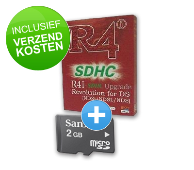 Koopjessite - R4i Deluxe SDHC Kaart + microSD 2 GB