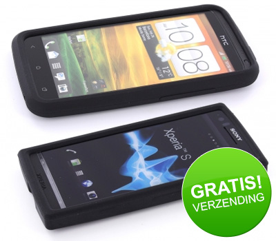 Koopjessite - Siliconen case voor diverse smartphones en tablets - o.a. HTC One x en iPad 3