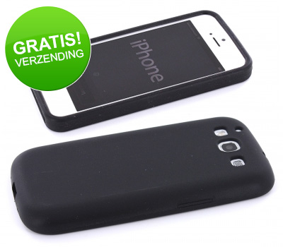 Koopjessite - Siliconen case voor diverse smartphones en tablets - o.a. iPhone 5 en Desire V