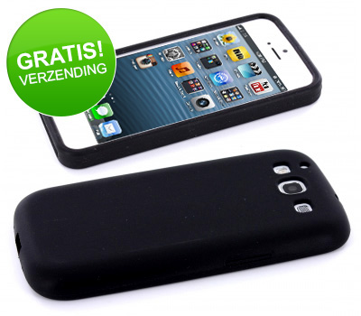 Koopjessite - Siliconen case voor diverse smartphones - o.a. iPhone 5 en Galaxy S3 Mini