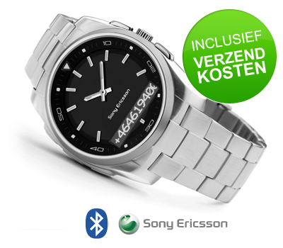 Koopjessite - Sony Ericsson Bluetooth Horloge MBW-150 Executive Edition