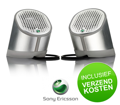Koopjessite - Sony Ericsson MPS-100 Portable Speakerset (Silver)