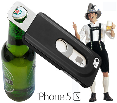 Koopjessite - Tip voor carnaval: iPhone 5/5S Case met Bieropener (zwart of wit)