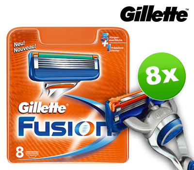 Koopjessite - Vaderdag tip: Gilette Fusion Scheermesjes (8-pack)