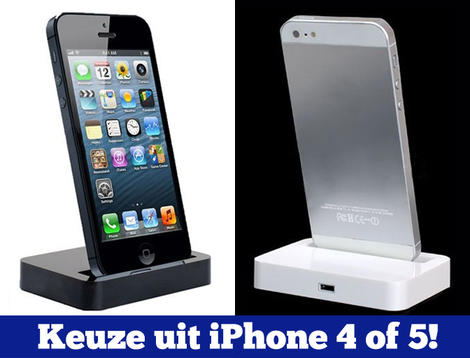 Lifestyle Deal - Docking Station Voor Iphone 4 / 4S Of 5 In Zwart Of Wit