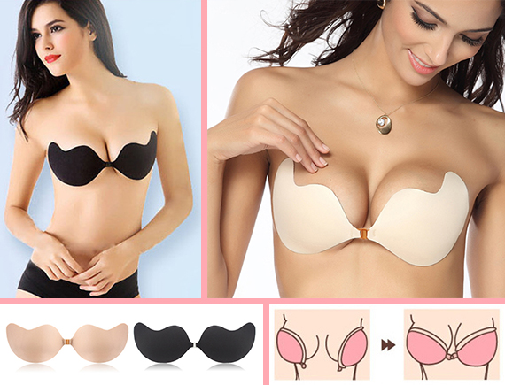 Lifestyle Deal - Onzichtbare Zelfklevende Push-up Beha In Cup A T/m D