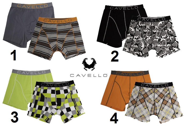 Lifestyle Deal - Set Van 2 Cavello Boxershorts Uit De 2012 Najaarscollectie In 4 Uitvoeringen