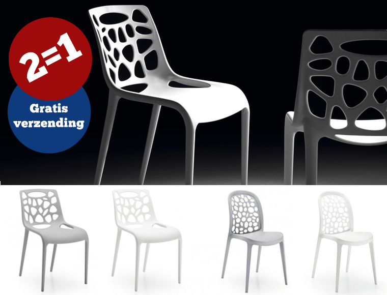 Lifestyle Deal - Set Van 2 Designstoelen Voor Binnen Of Buiten (Keuze Uit 2 Modellen)