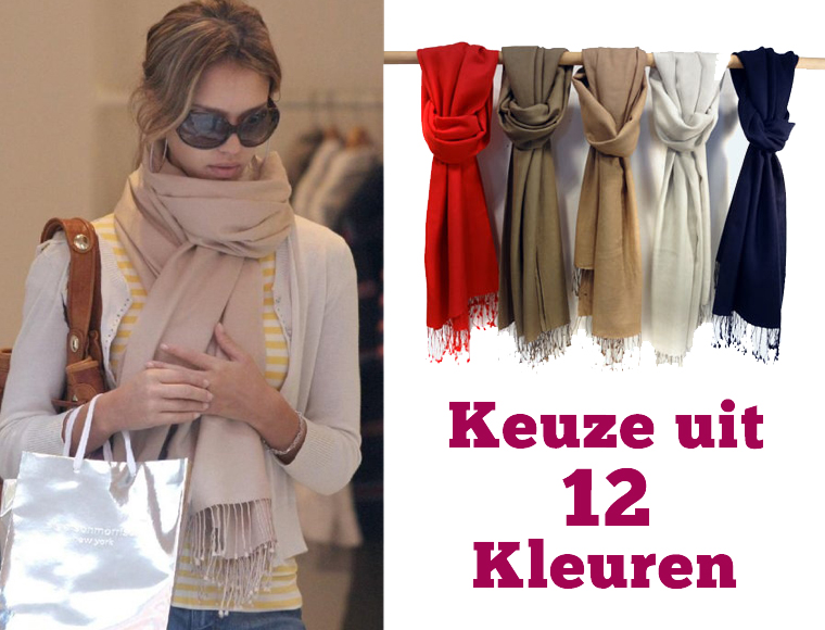 Lifestyle Deal - Zijdezachte Pashmina-sjaal In 12 Kleuren