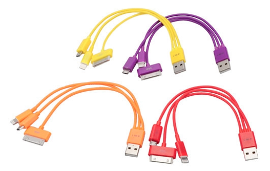 Marge Deals - 2X Usb 4 In 1 Oplaad Kabel