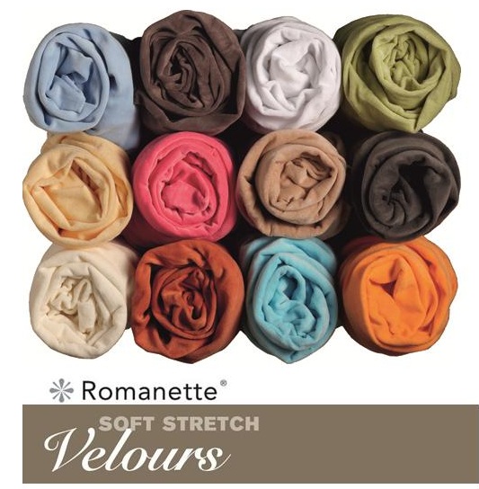 One Day For Her - Velours Stretch Hoeslakens van Romanette