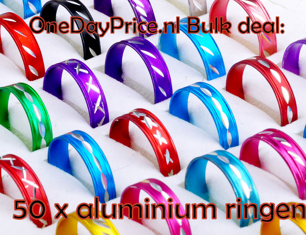 One Day Price - Bulk deal: 50 stuks aluminium ringen