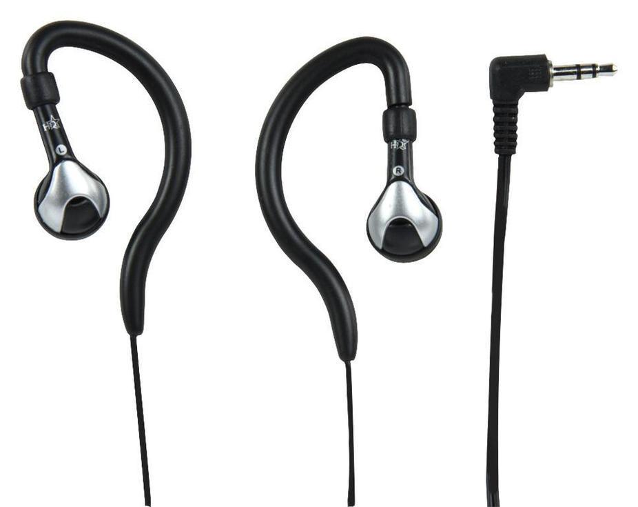 One Day Price - Combo deal: 2 x hoofdtelefoon met oorhaken zwart 1.20 m