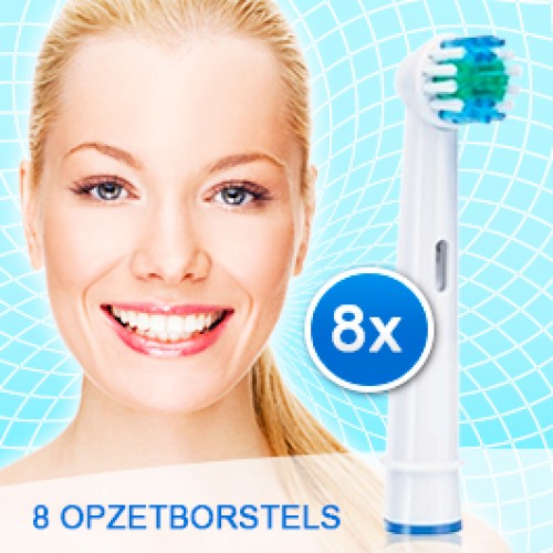 Super Dagdeal - 8 opzetborstels, geschikt voor alle gangbare Oral-B elektrische tandenborstels [inclusief verzendkosten]