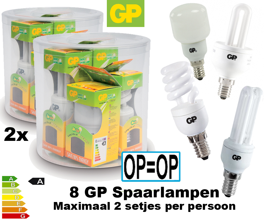 Today's Best Deal - 8 High Quality Spaarlampen