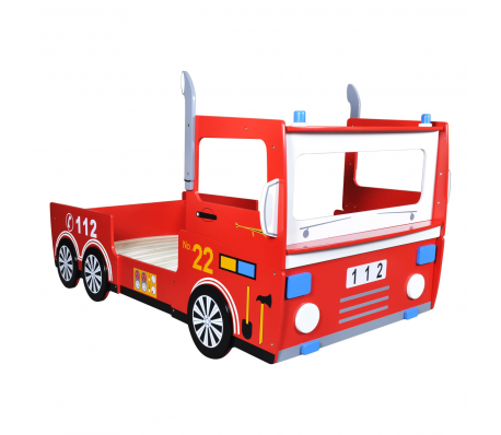 VidaXL - Kinderbed brandweerwagen 200 x 90 cm rood