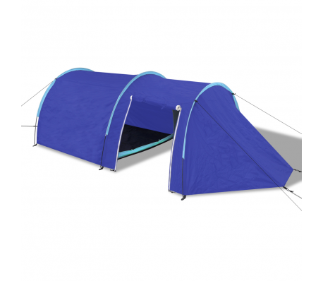 VidaXL - Tent voor 4 personen marineblauw/lichtblauw