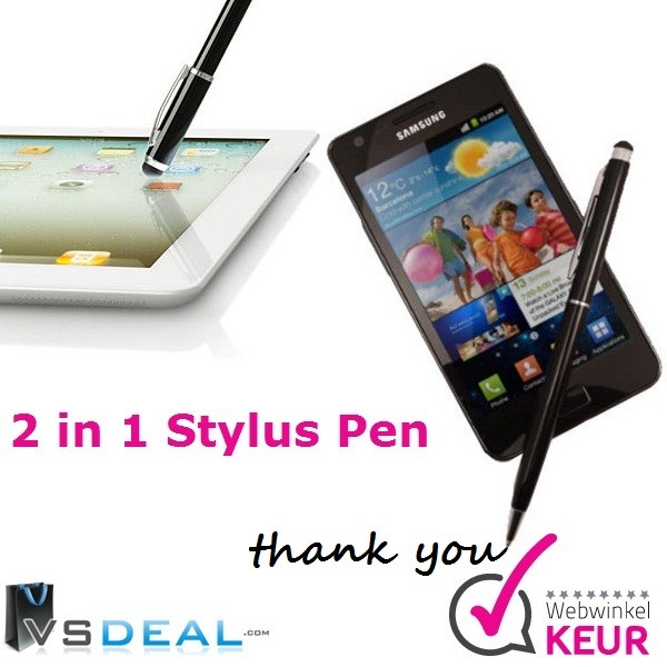 vsdeal.com - 2-1 StylusTouch-Pen voor touchscreen én normaal gebruik
