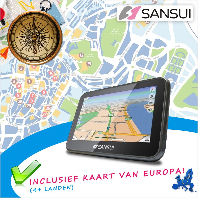 vsdeal.com - Complete Sansui GPS43 Navigatiesysteem