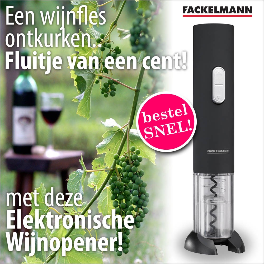 vsdeal.com - Fackelmann® Elektrische Design Wijnfles Opener