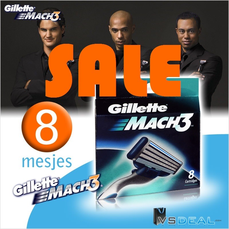 vsdeal.com - Gillette Mach3 8 Pack UITVERKOOP!