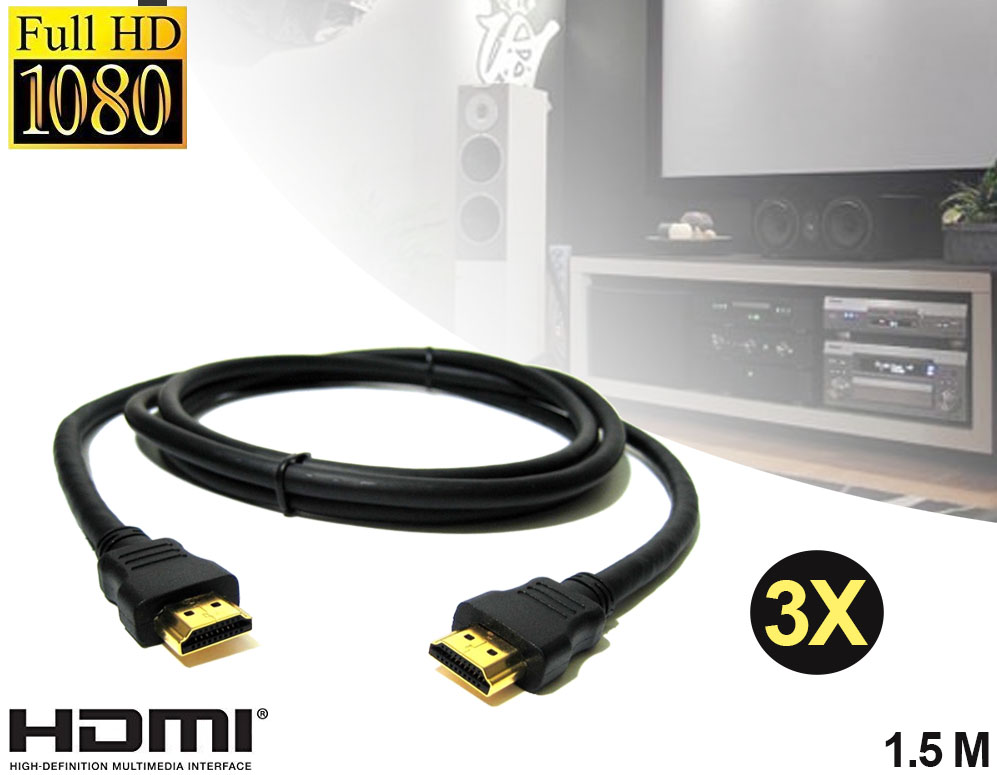 vsdeal.com - Gratis 3-pack HDMI 1.4 Kabels van 1,5 m