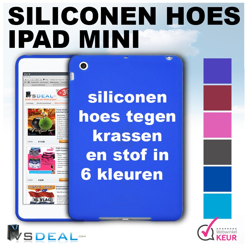vsdeal.com - iPad Mini Silicone hoes in 6 kleuren