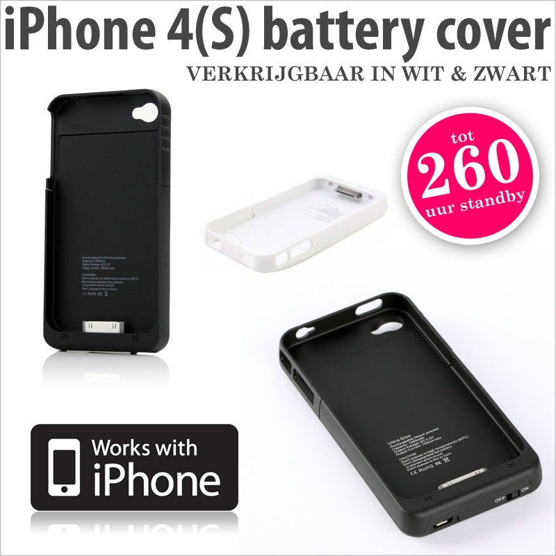 vsdeal.com - iPhone 4 & 4(S) Externe Batterij Hardcase