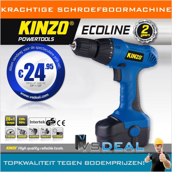 vsdeal.com - KINZO® Ecoline Powertool accuboormachine