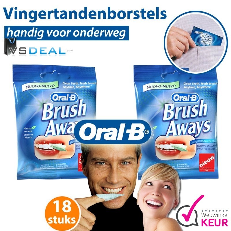 vsdeal.com - Oral-B Vingertandenborstels 18 x NIEUW OP=OP