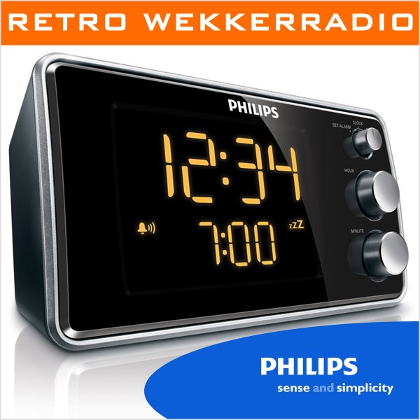 vsdeal.com - Philips Retero Wekkerradio