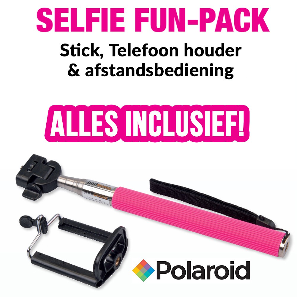vsdeal.com - Polaroid Selfie Funpack met Stick en Bluetooth