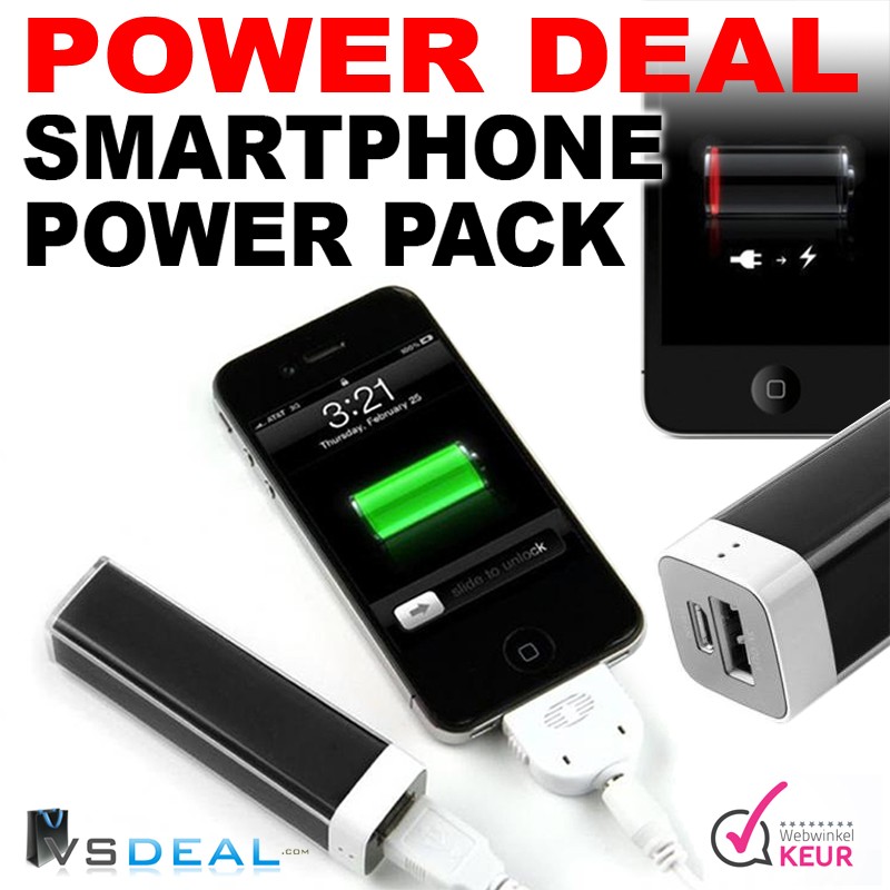 vsdeal.com - PowerBank Pro 2800 mAh om mobiele apparaten mee op te laden