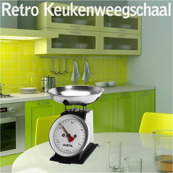vsdeal.com - Retro keukenweegschaal by Gusta OP=OP