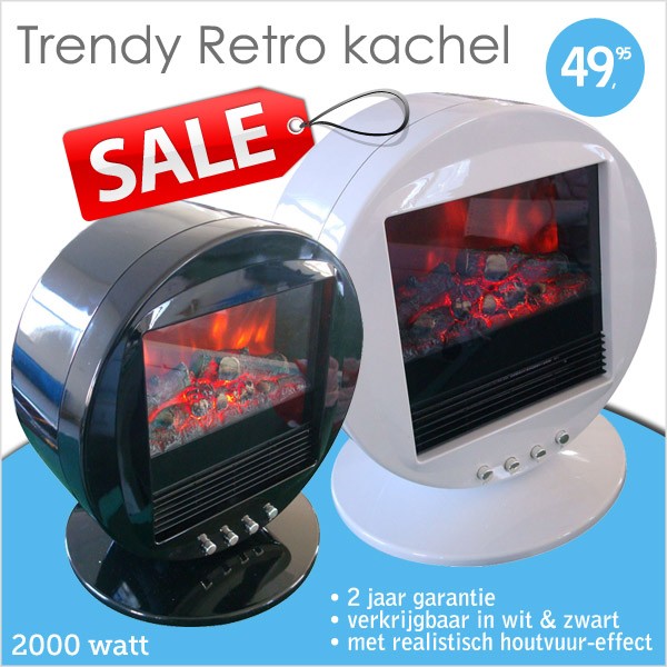 vsdeal.com - Trendy Retro Elektrische Kachel